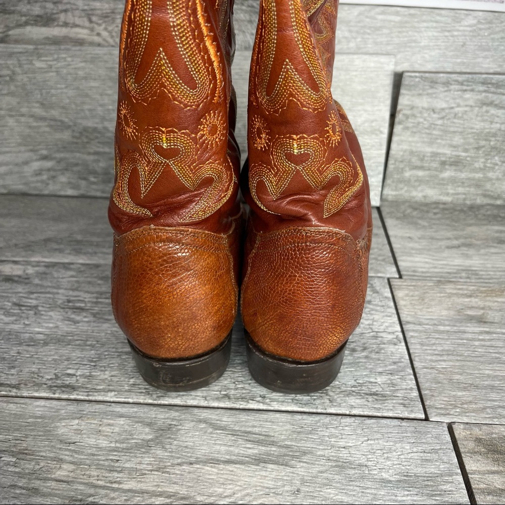 Cuadra Ostrich Leather Cowboy Western Boots Mens Brown Sz 9 Mex 28. - Picture 14 of 14